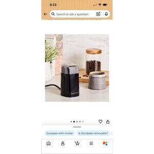 Fast Electric Coffee Grinder for Beans, Spices & Herbs  • Brand: Amazon Basics •